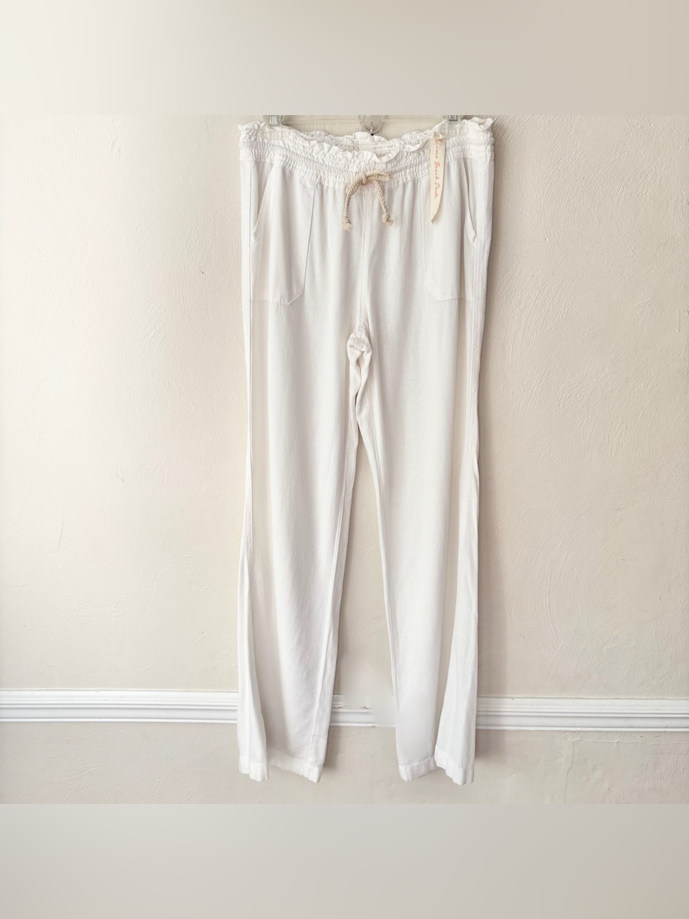April Kiss Cream Linen Blend‎ Pants